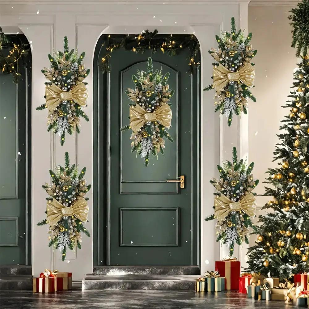 Golden Christmas Decorations 24inch Staircase and Window Ornaments by House Of Avana