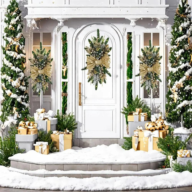 Golden Christmas Decorations 24inch Staircase and Window Ornaments by House Of Avana