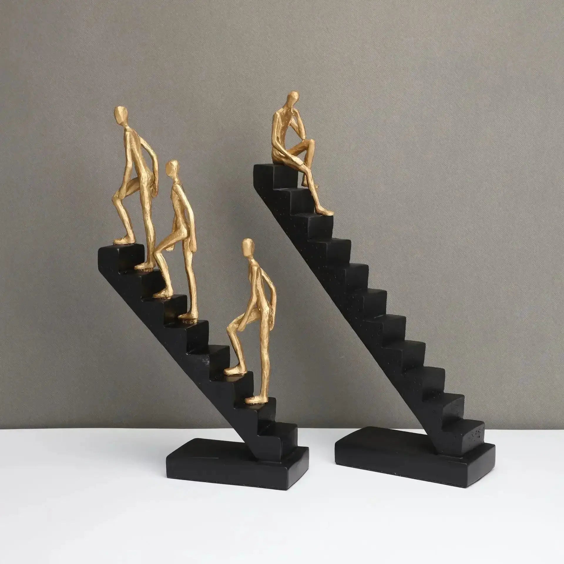 Modern Staircase Climbing Human Sculpture for Home Decor by House Of Avana