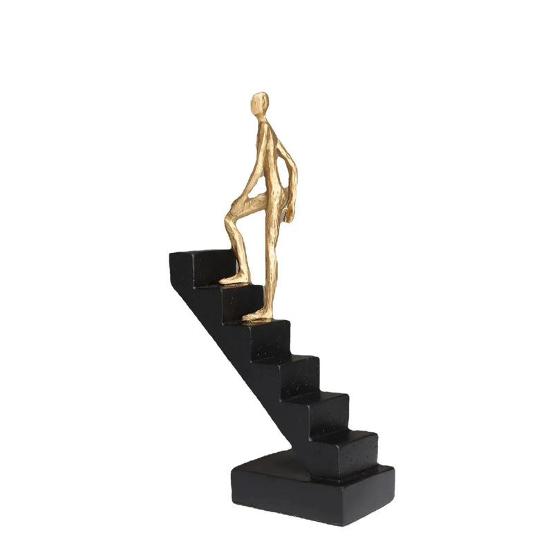 Modern Staircase Climbing Human Sculpture for Home Decor by House Of Avana