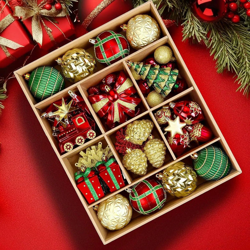 Golden Shatterproof Christmas Decorations by House Of Avana