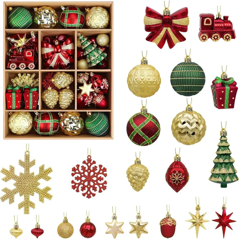Golden Shatterproof Christmas Decorations by House Of Avana