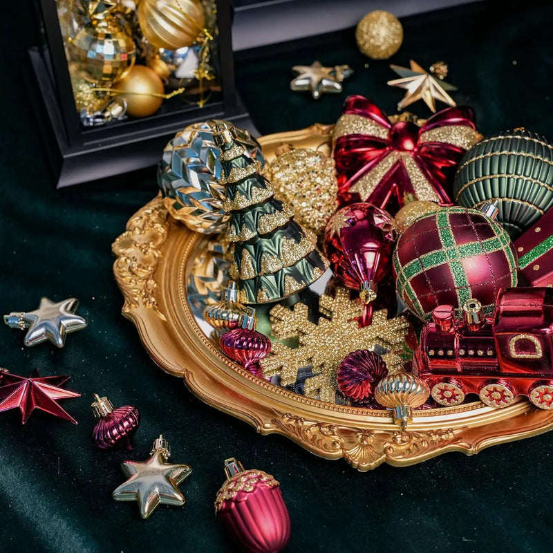 Golden Shatterproof Christmas Decorations by House Of Avana