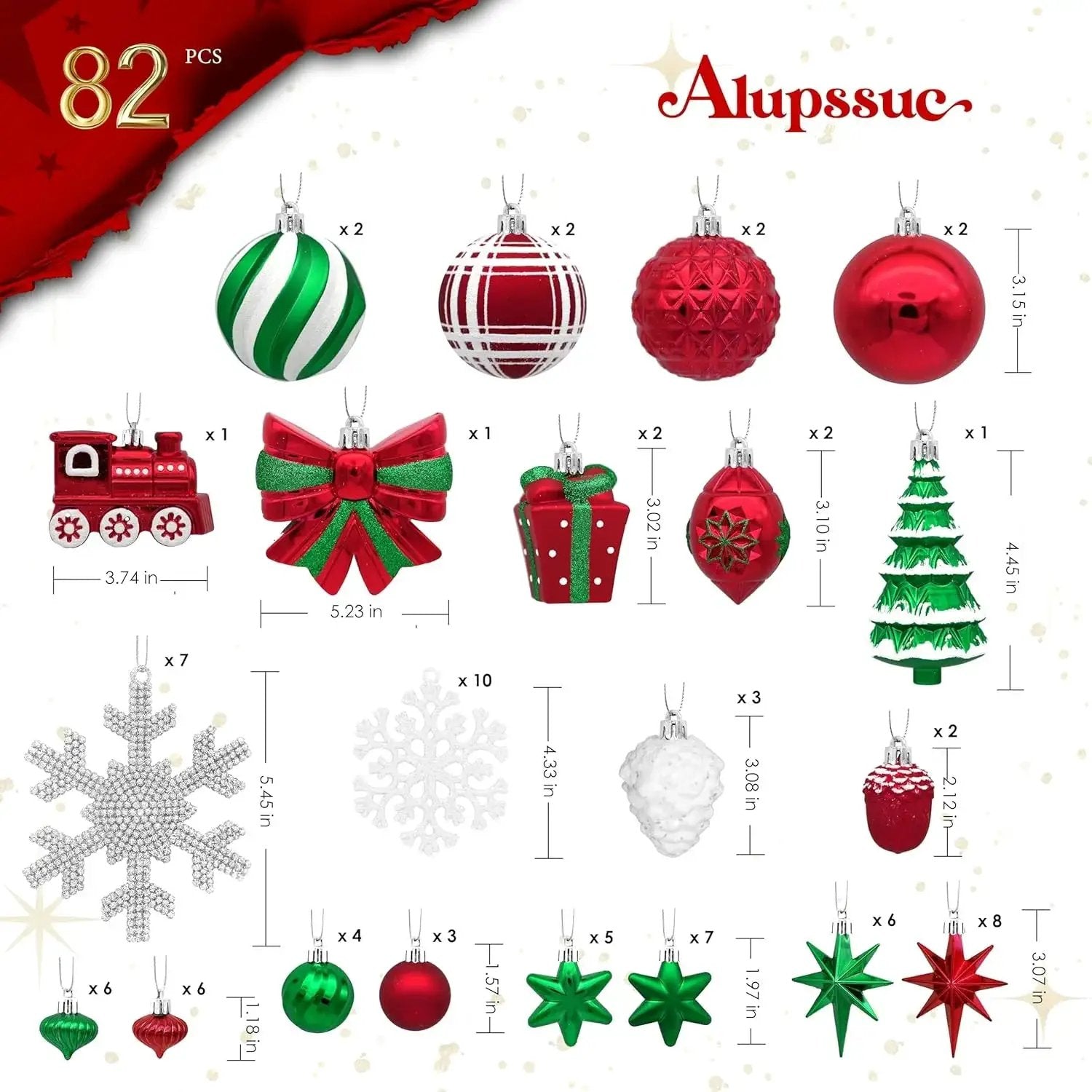 Golden Shatterproof Christmas Decorations by House Of Avana