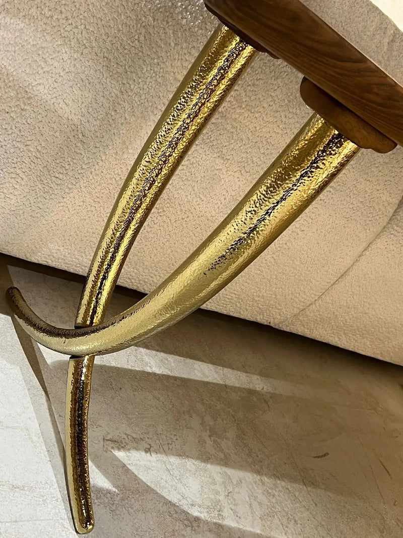 Epoxy Resin Sofa & Console table made of Walnut wood | Ivory Collection by Gizz