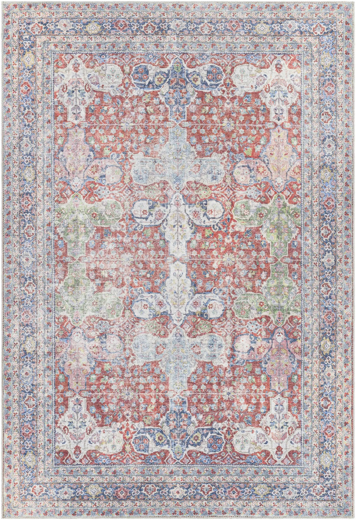 Rust Goma Vintage Area Rug - Clearance by Boutique Rugs