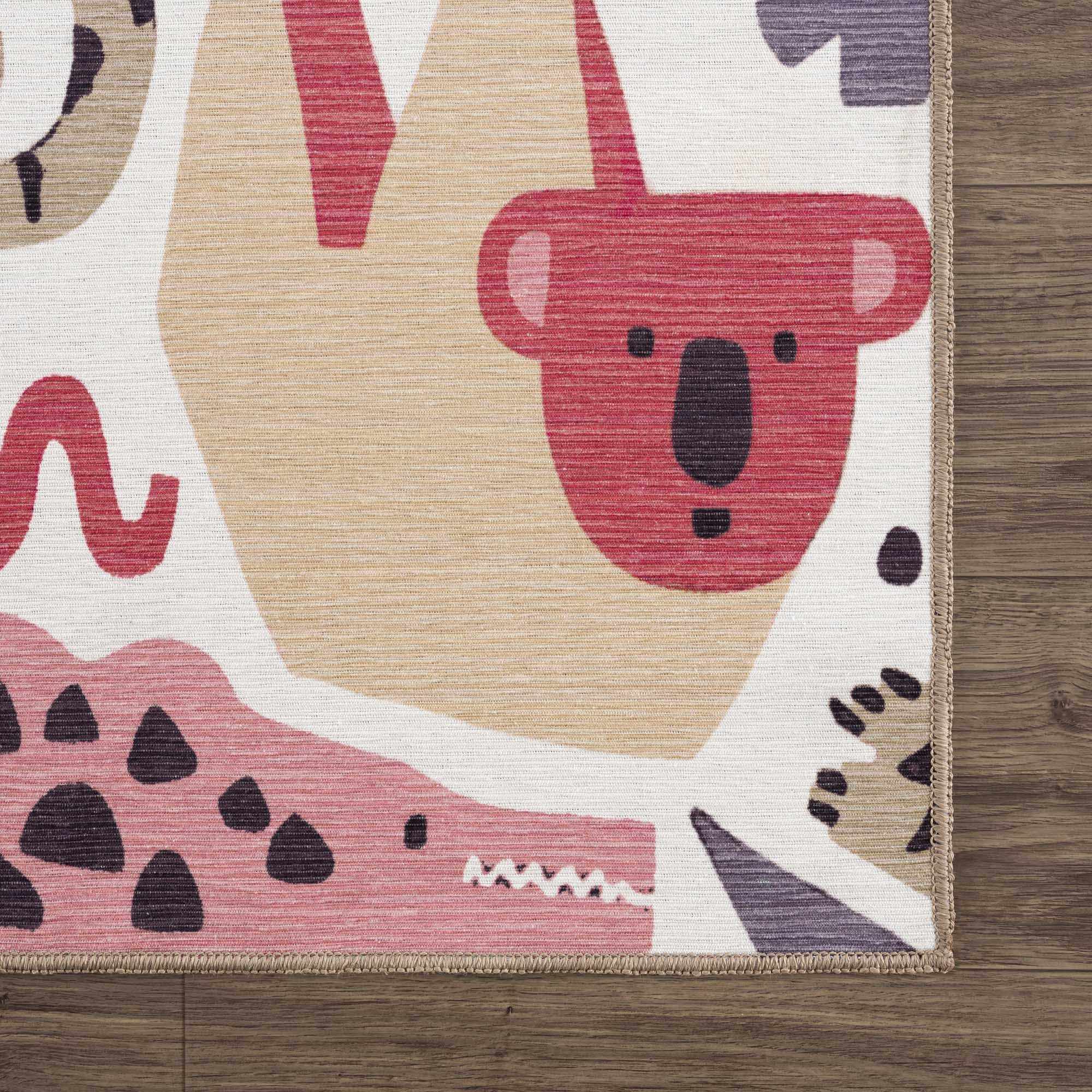 Natal Animal Print Washable Kids Rug - Clearance by Boutique Rugs