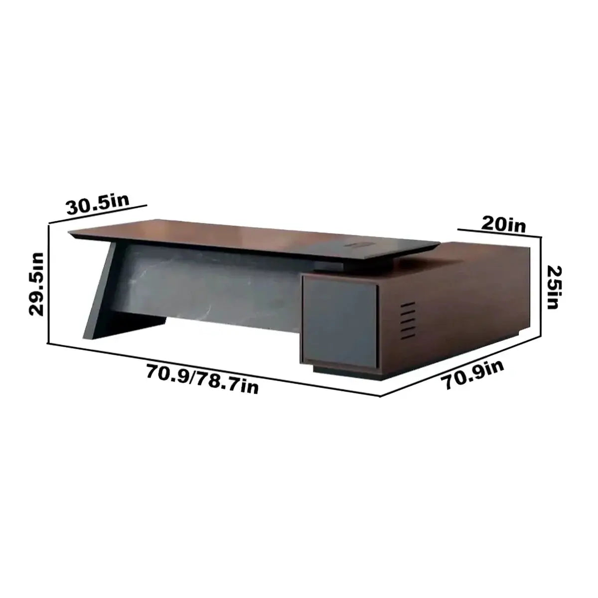 Slater · Modern L-Shaped Executive Desk by Arc Grove
