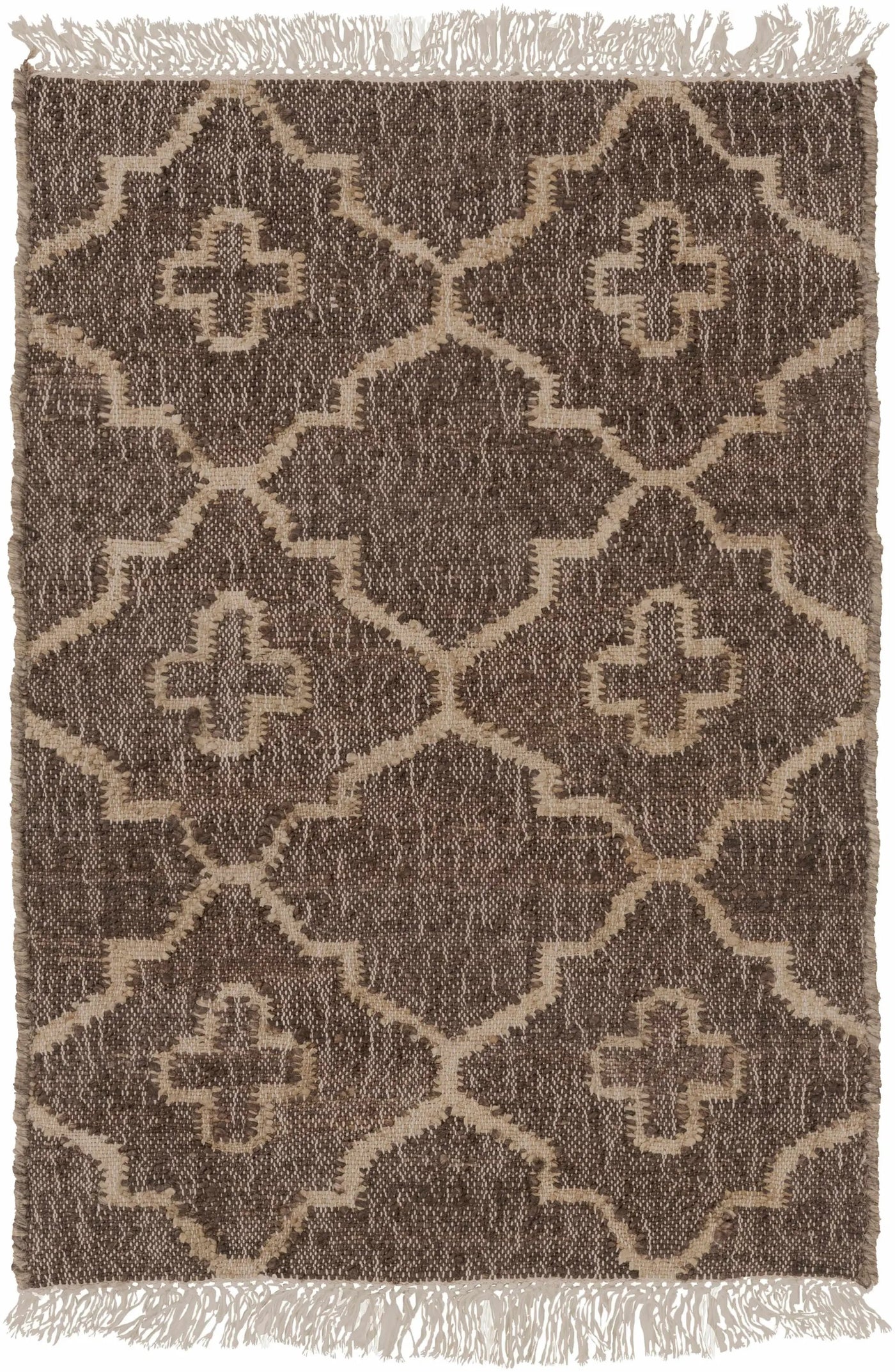 Gotebo Handcrafted Fringed Jute Carpet - Clearance by Boutique Rugs