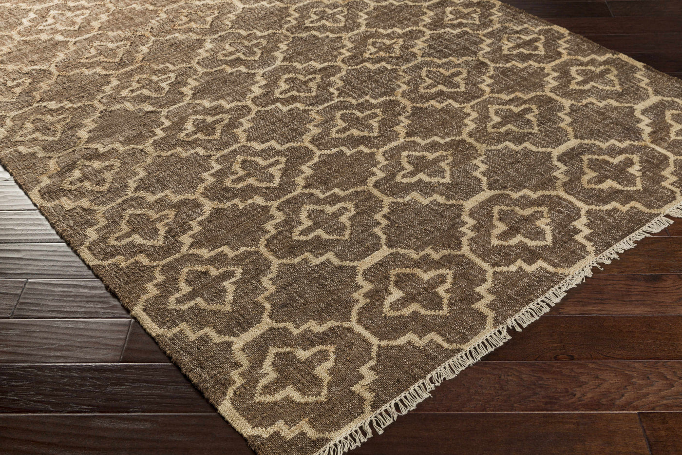 Gotebo Handcrafted Fringed Jute Carpet - Clearance by Boutique Rugs