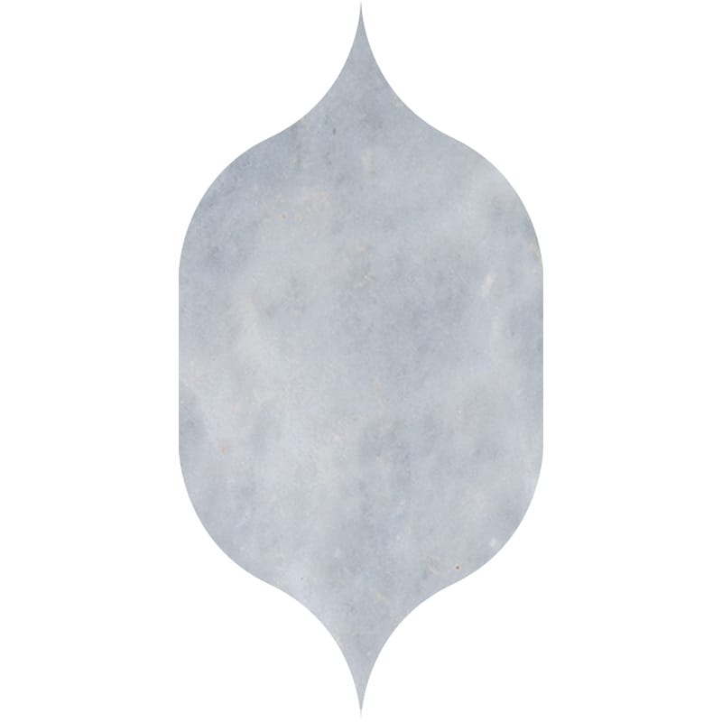 Bardiglio Light Honed Gothic Arabesque Marble Waterjet Mosaics 4 7/8x8 13/16 Marble Honed 4x8 Waterjet Mosaics