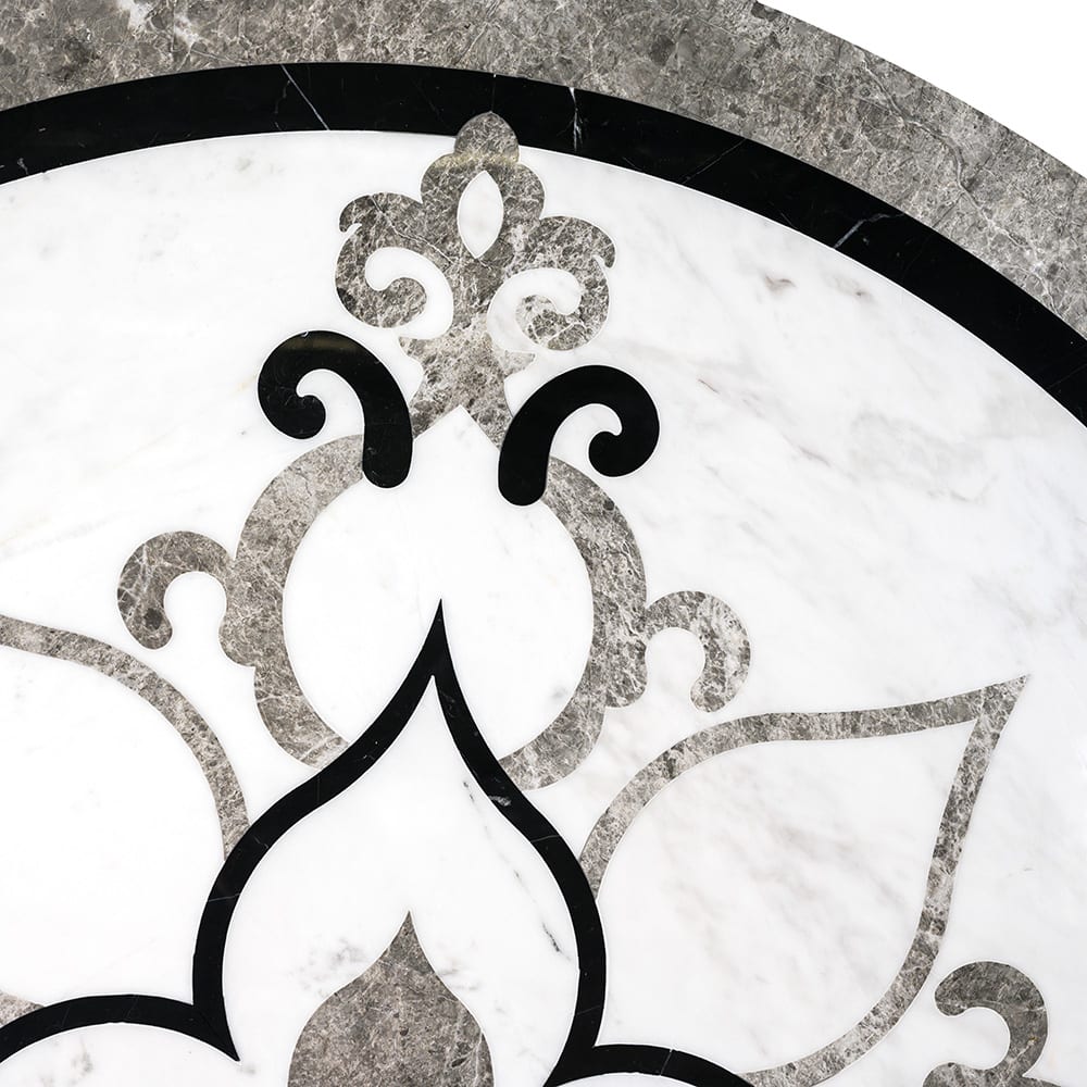 Grace Multi Finish Round Marble Medallions 36x36 Marble Multi Finish 36x36 Medallions — 1