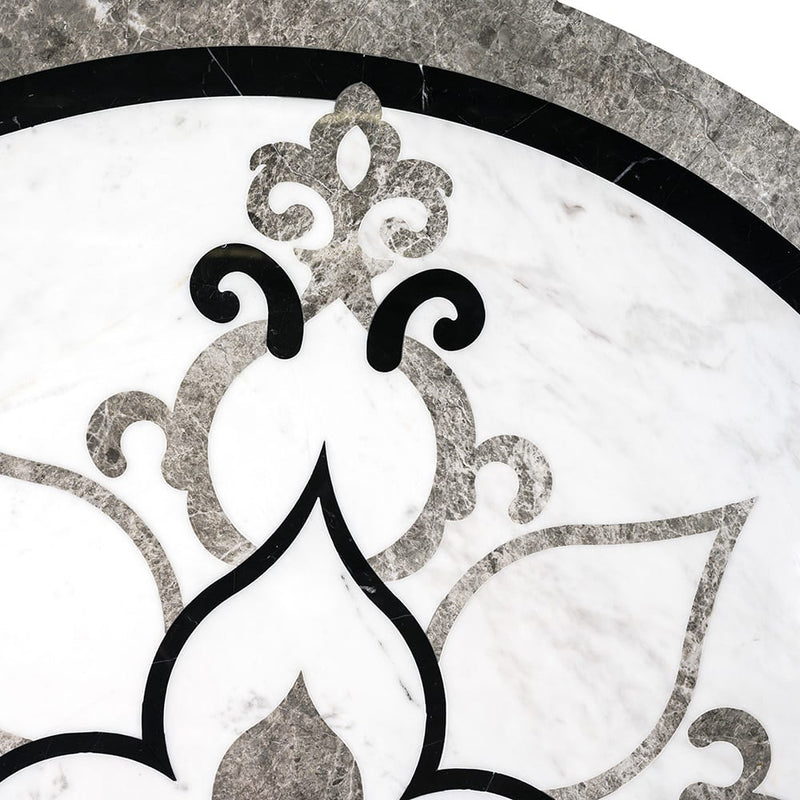 Grace Multi Finish Round Marble Medallions 36x36 Marble Multi Finish 36x36 Medallions — 1