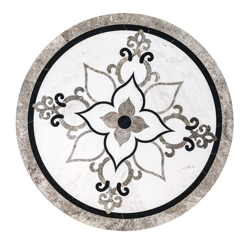 Grace Multi Finish Round Marble Medallions 36x36 Marble Multi Finish 36x36 Medallions