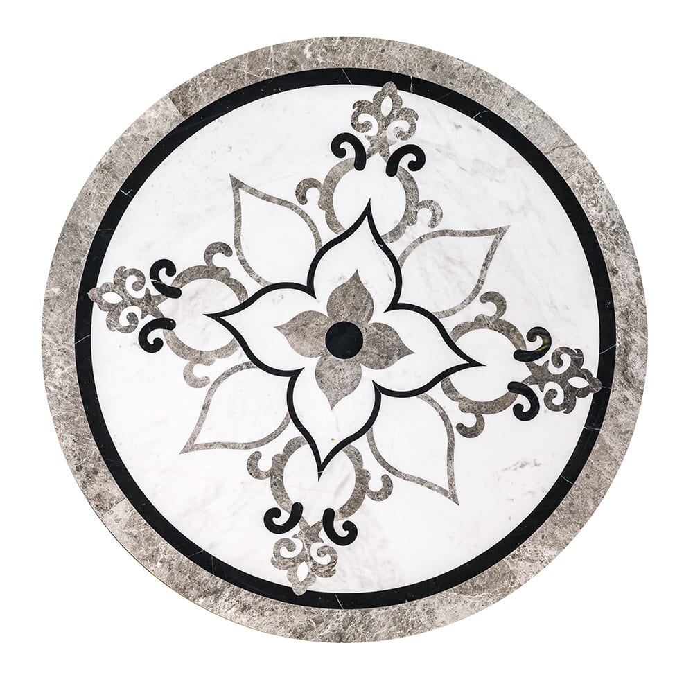 Grace Multi Finish Round Marble Medallions 48x48 Marble Multi Finish 48x48 Medallions