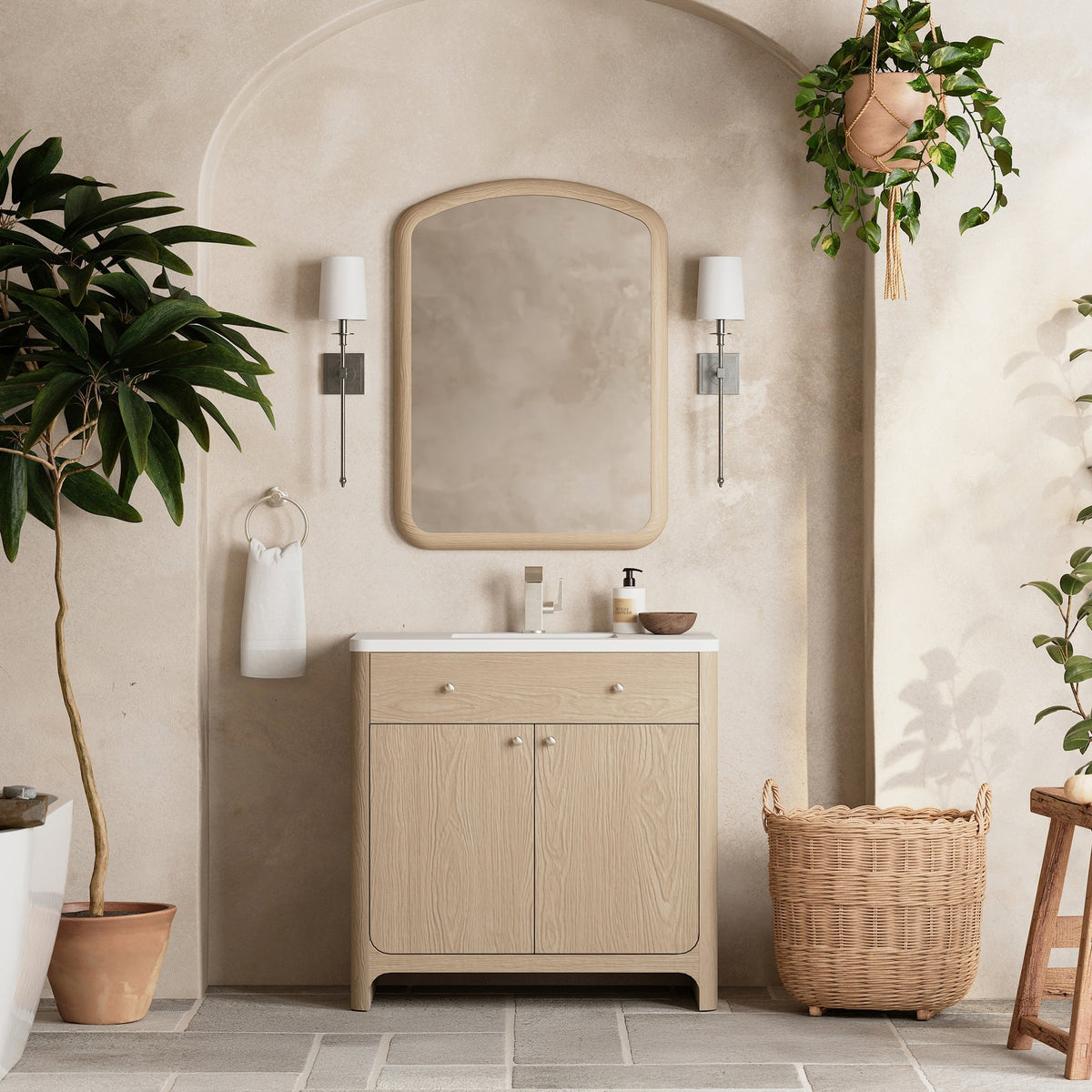 James Martin Gracyn 36" Single Bathroom Vanity, Coastal Driftwood, cabinet without a countertop