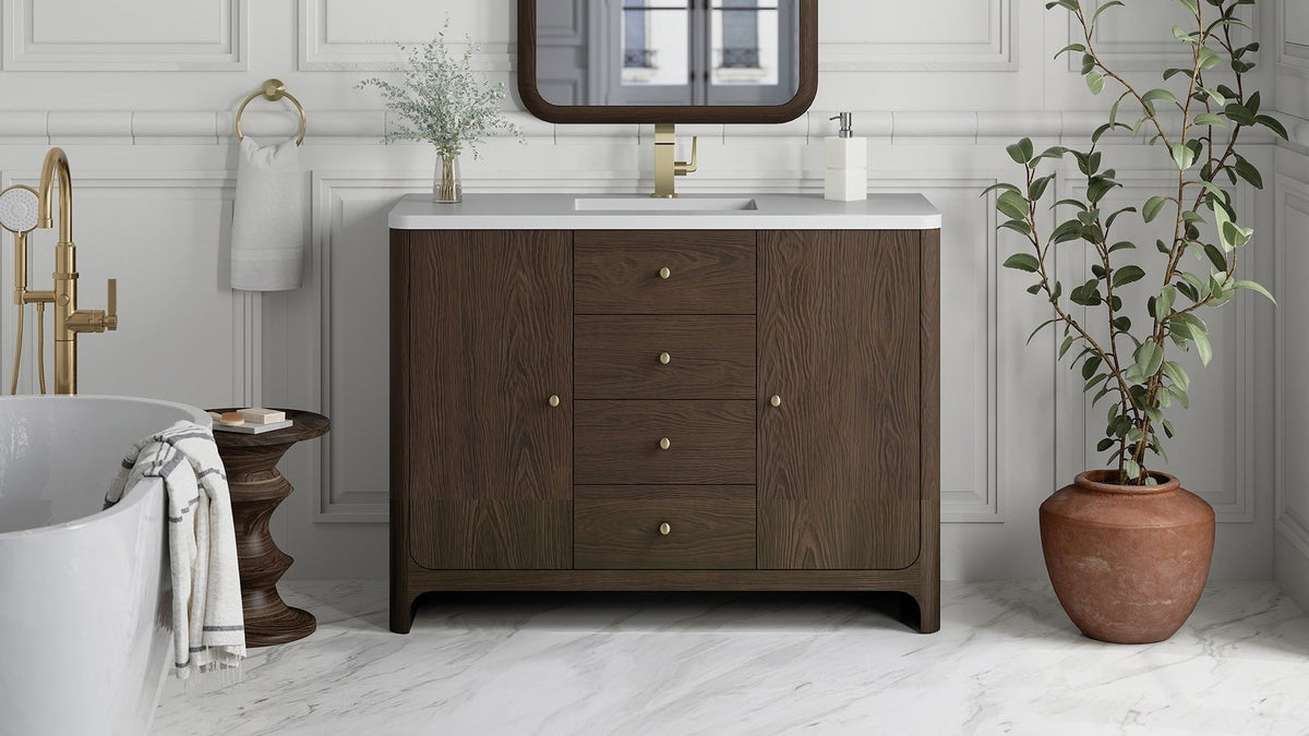 James Martin Gracyn 48" Single Bathroom Vanity, Sable, cabinet without a countertop