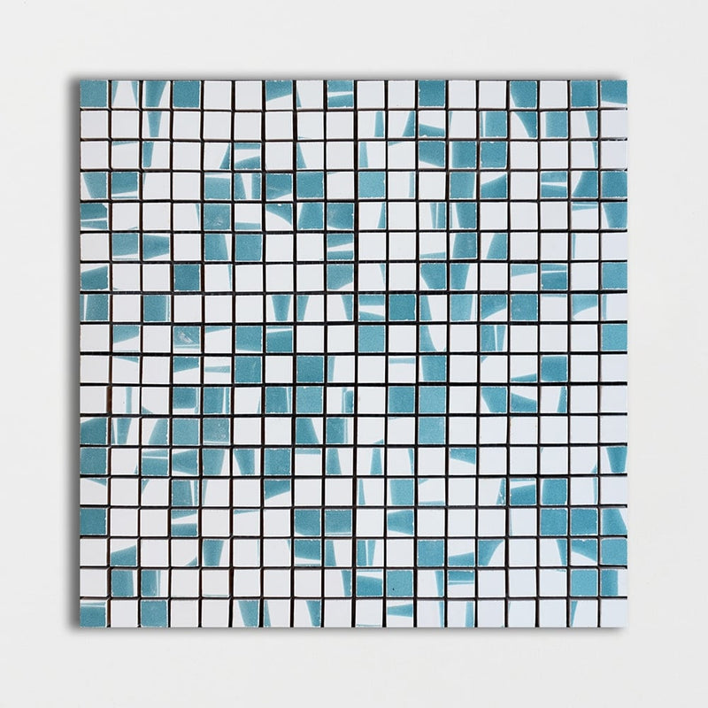 Grad Glossy Ciel Colore Look Ceramic Mosaics 11 1/2x11 1/2 Ceramic Glossy 12x12 Mosaics
