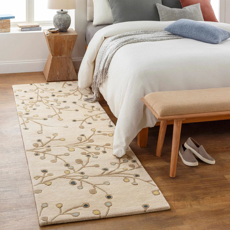 Beige Elsu Wool Rug by Boutique Rugs