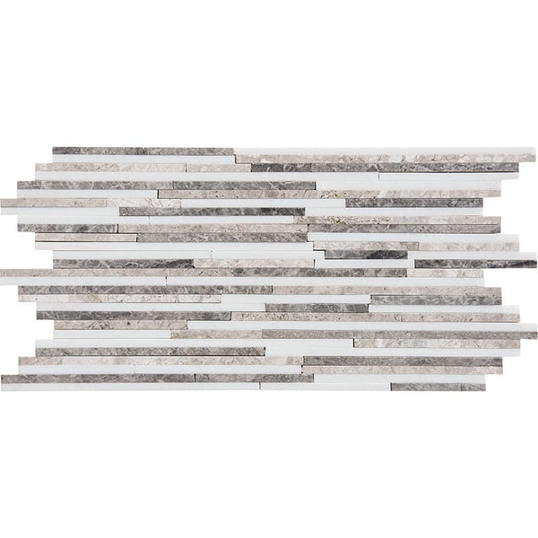 Granada Blend Polished Bamboo Marble Mosaics 6x12