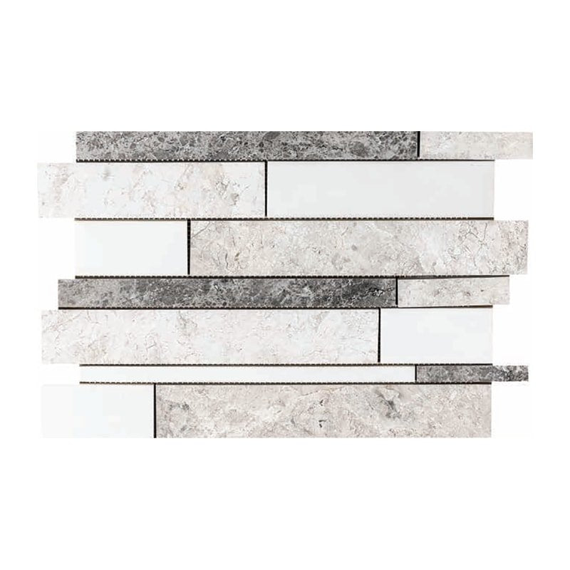 Granada Blend Polished Slides Marble Mosaics 11x17 Marble Polished 12x18 Mosaics