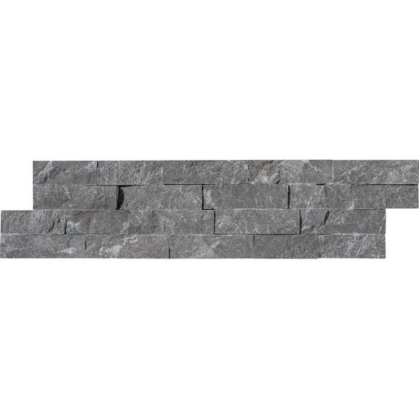 Graphite Black Rock Face Marble Ledger Panel 6x24