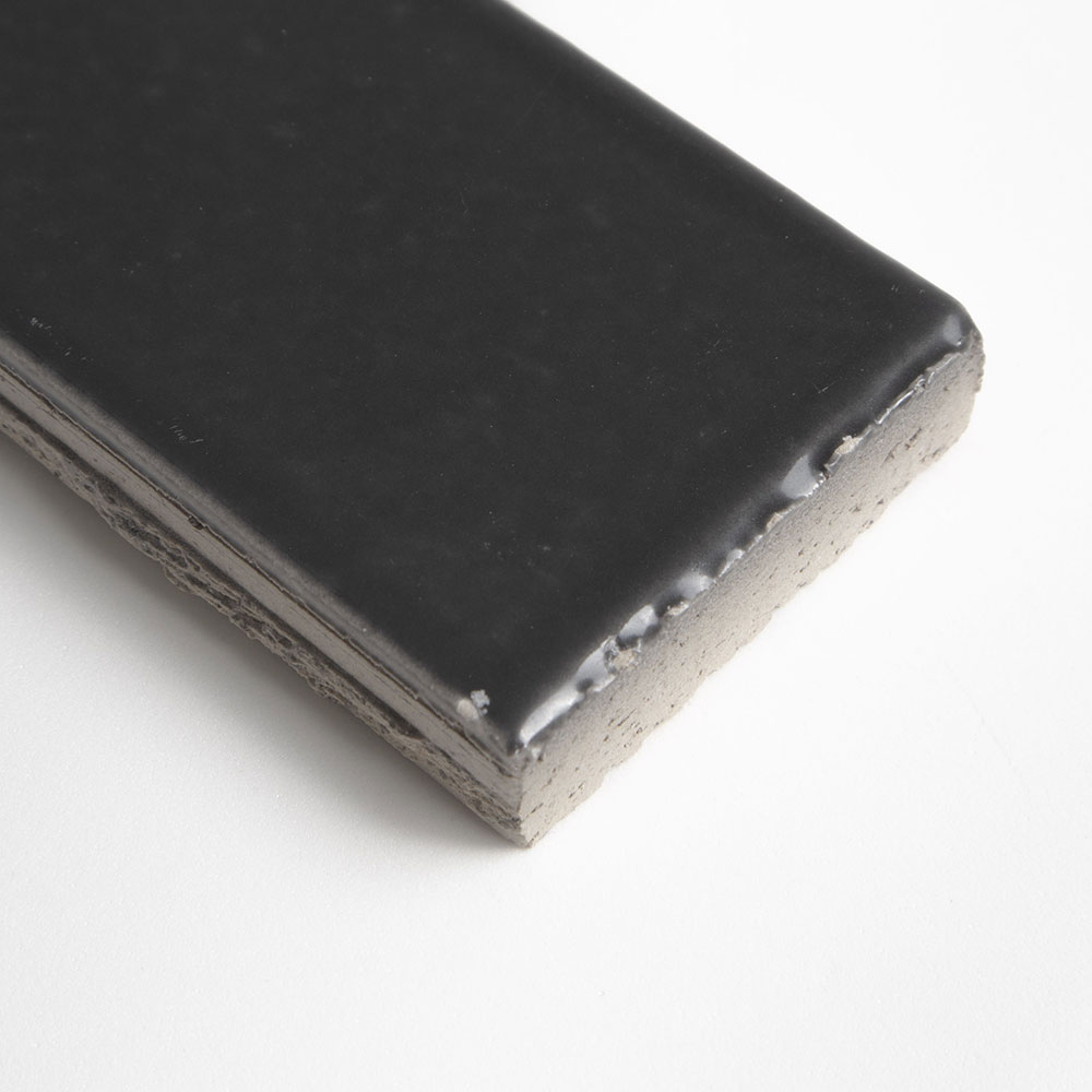 Graphite Mist Glossy Ceramic Tiles 2 1/8x7 1/2 Ceramic Glossy 4x12 Tiles — 1