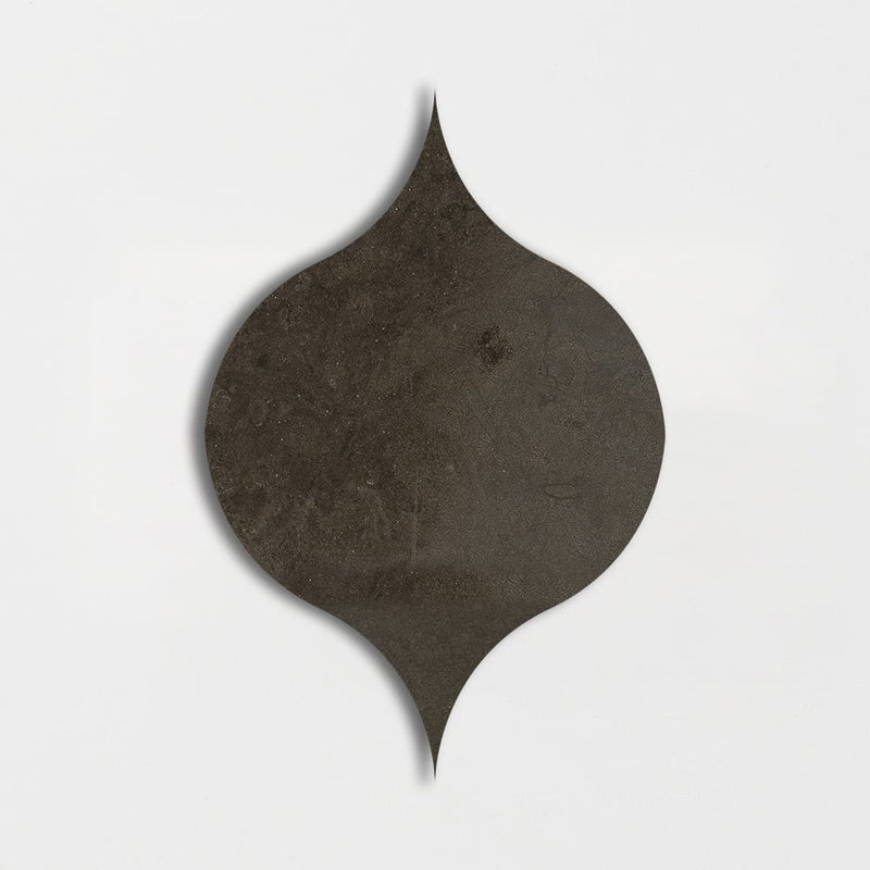 Gray Fousanna Honed Winter Leaf Limestone Waterjet Mosaics 4 7/8x6 13/16 Limestone Honed 4x8 Waterjet Mosaics — 3