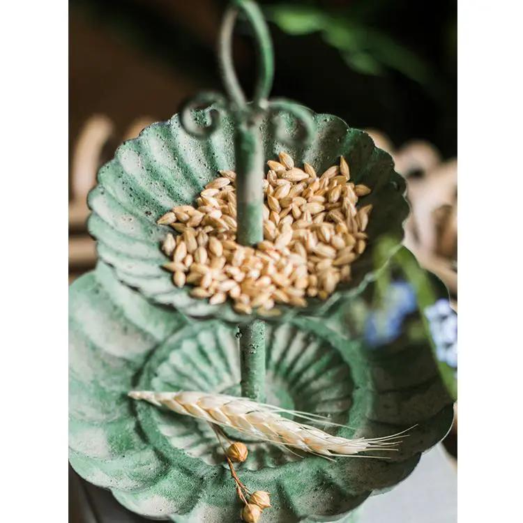 Green Iron Two Tier Small Decorative Tray by RusticReach