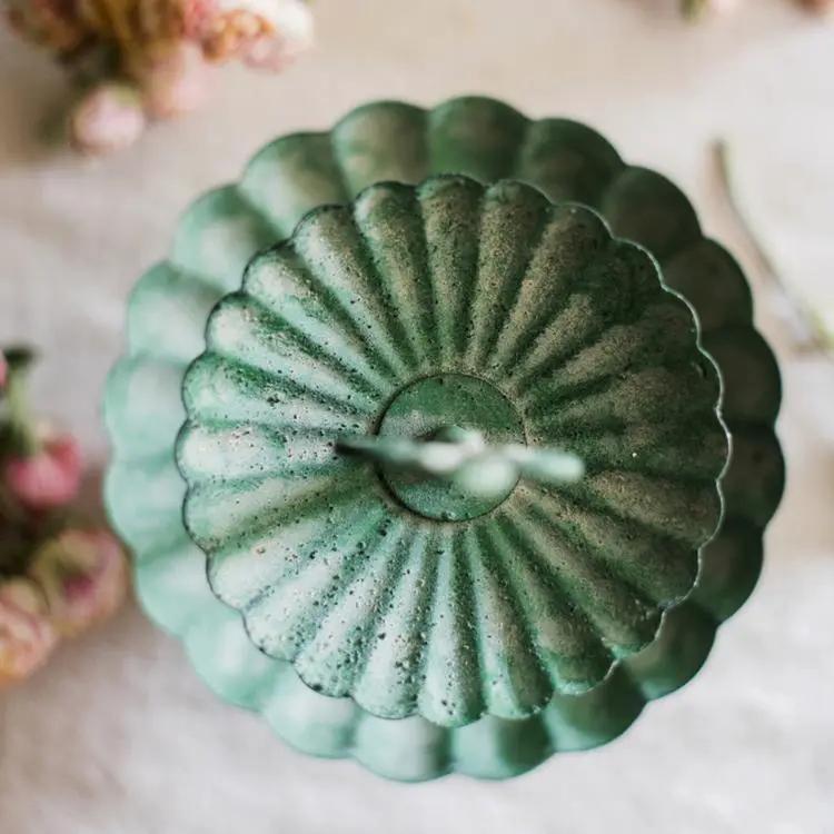 Green Iron Two Tier Small Decorative Tray by RusticReach