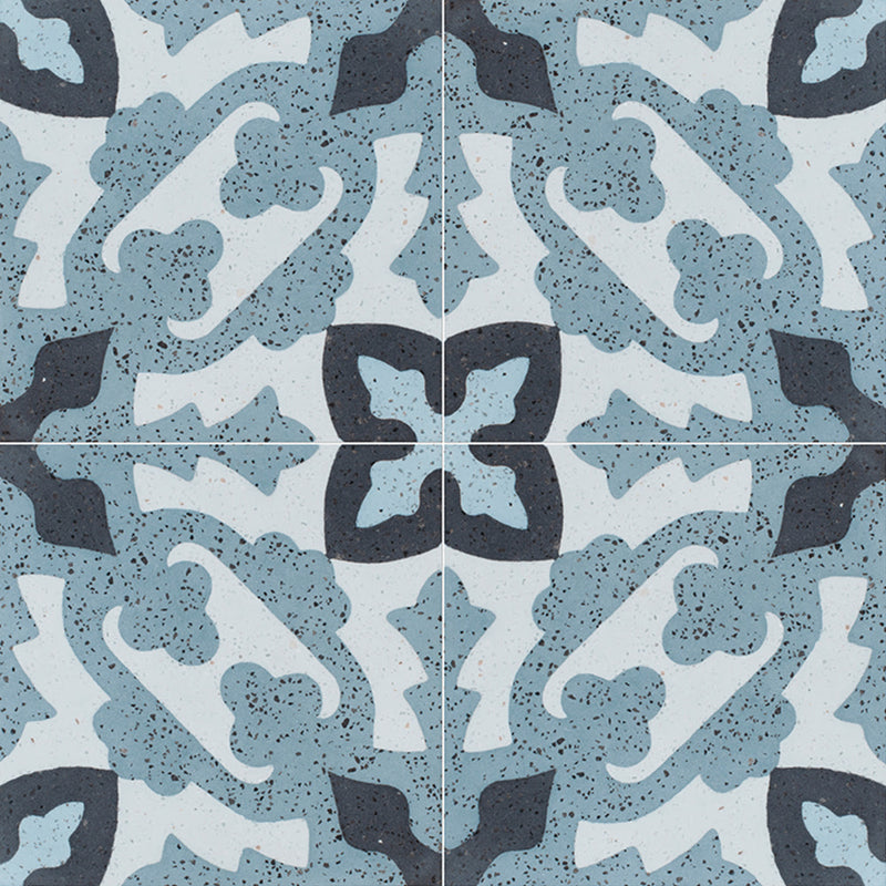 Blue Polished Presto Cement Tiles 8x8 Cement Polished 8x8 Tiles