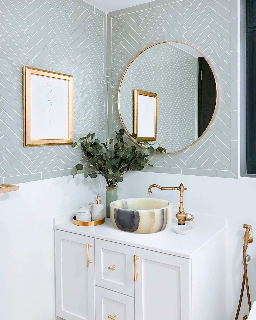 Green Translucent Onyx Handcrafted Turkish Natural Stone Bathroom Vanity Vessel Sink by GobekDesign