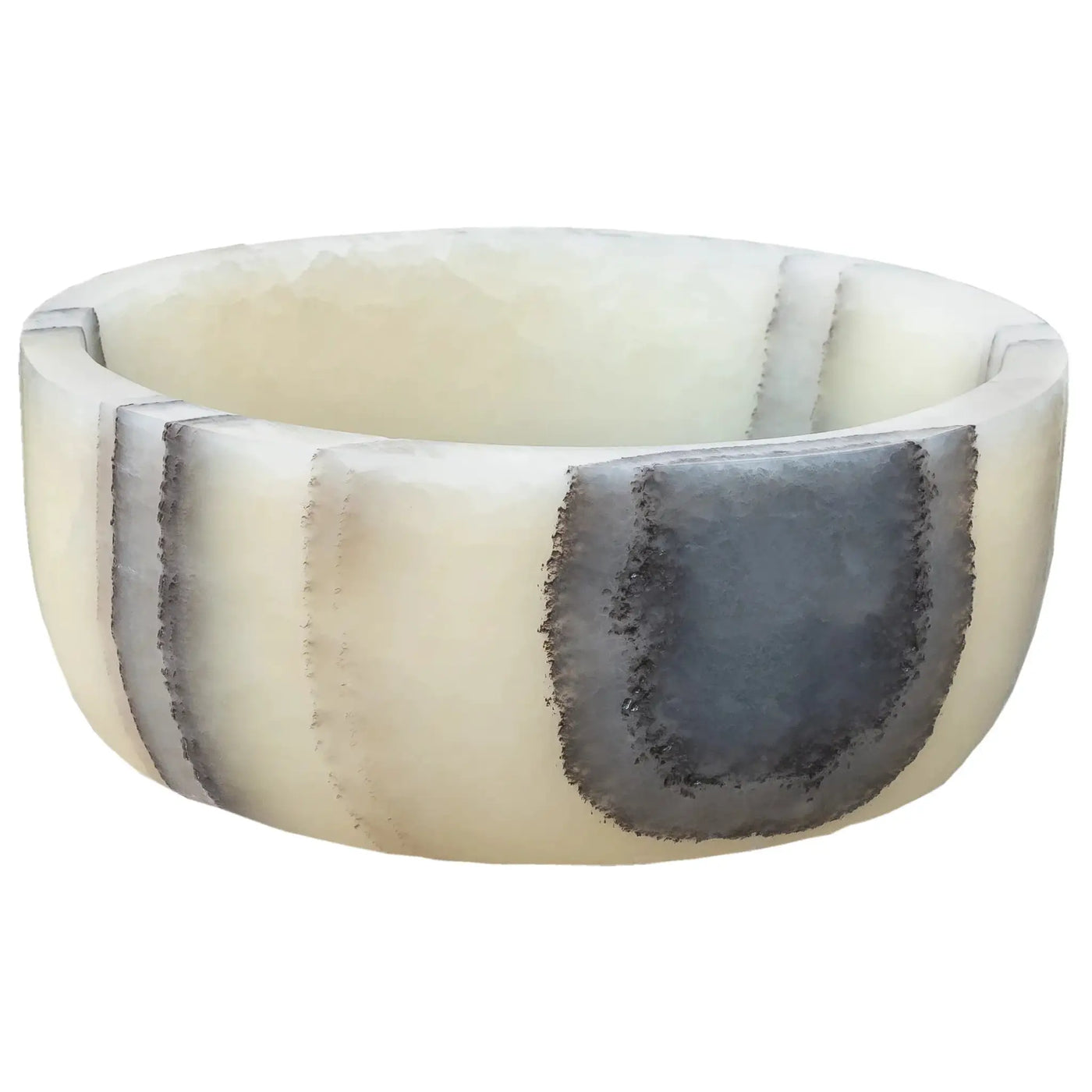 Green Translucent Onyx Handcrafted Turkish Natural Stone Bathroom Vanity Vessel Sink by GobekDesign