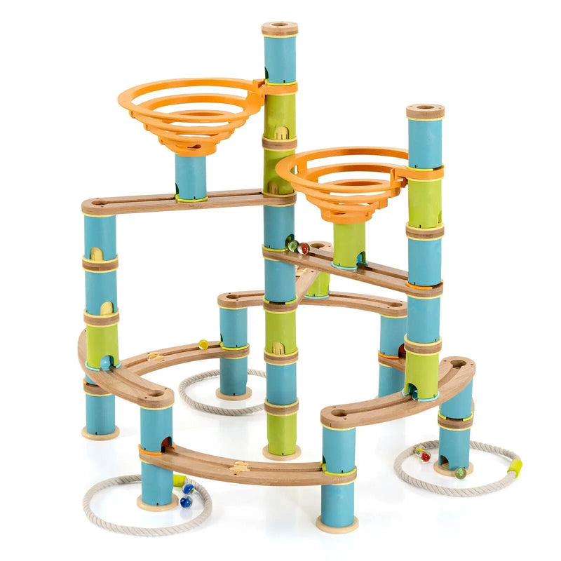162 Pieces Bamboo Marble Run Educational Learning Toy Set by DirectDeals