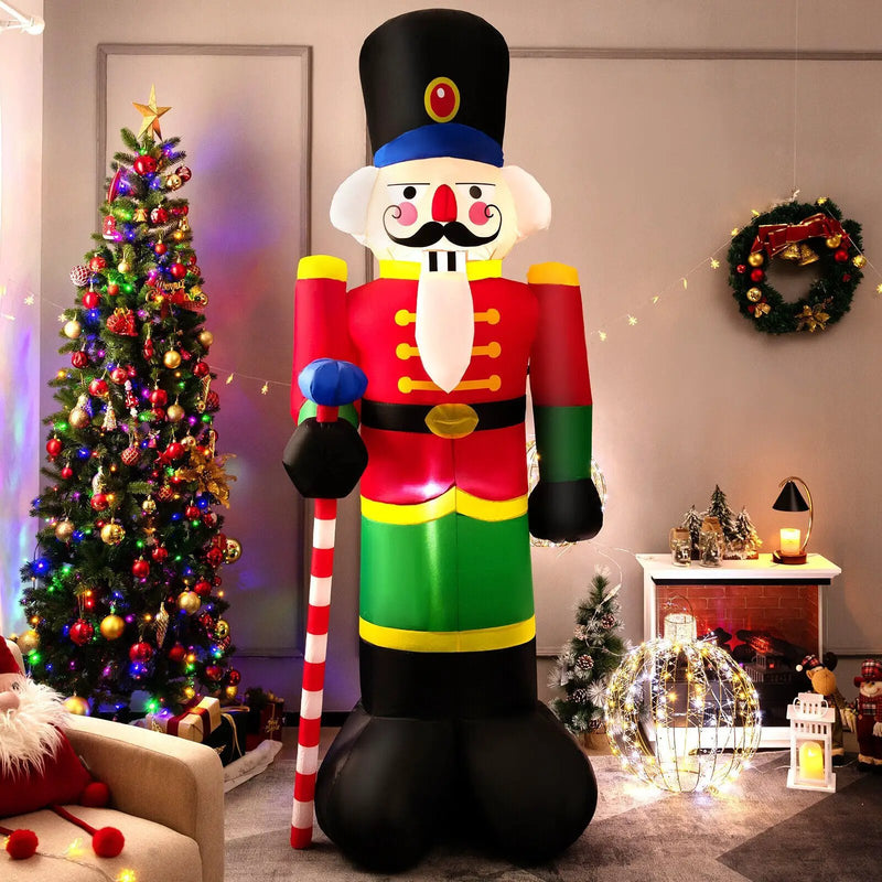 8 Feet Inflatable Nutcracker Soldier with 2 Built-in LED Lights by DirectDeals