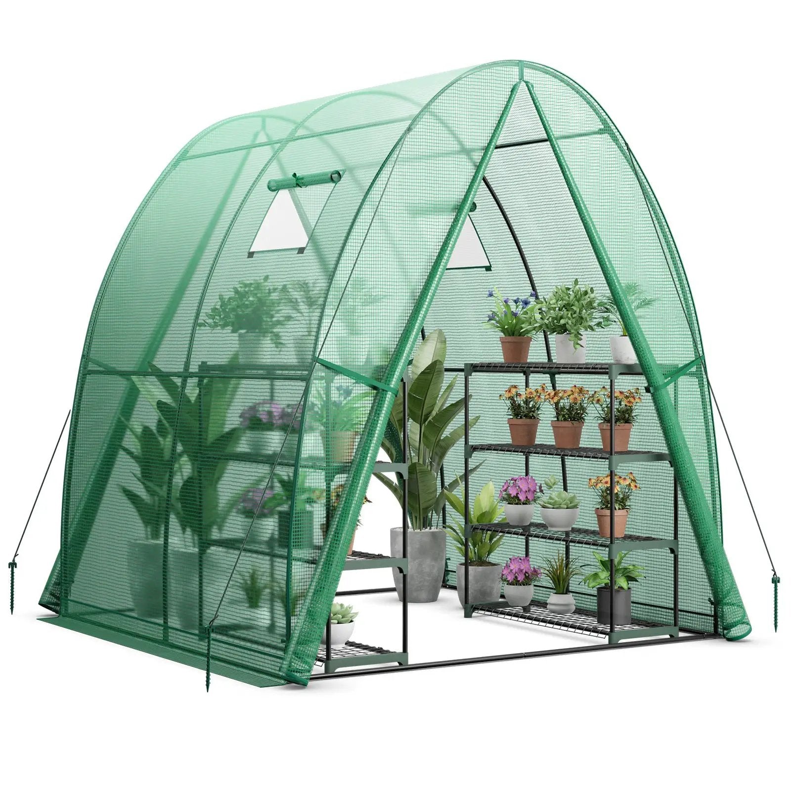 6 x 6 x 6.6 FT Outdoor Wall-in Tunnel Greenhouse by DirectDeals