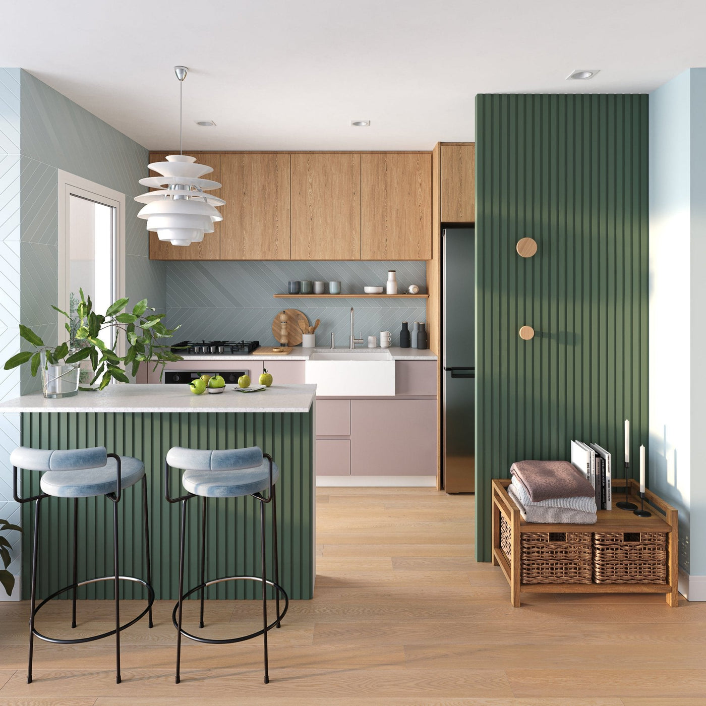 Paintable Slatted Wall Panels by andor willow