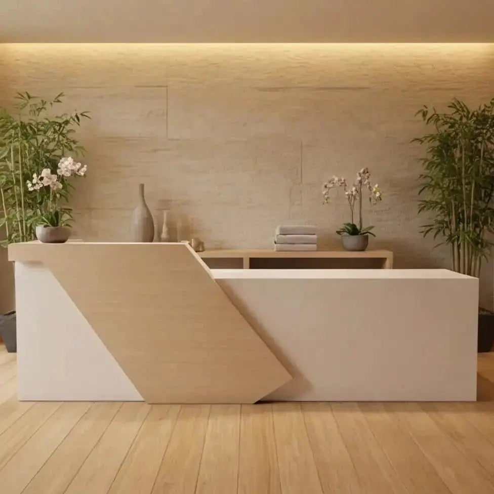 Emvere · Front Reception Desk by Arc Grove