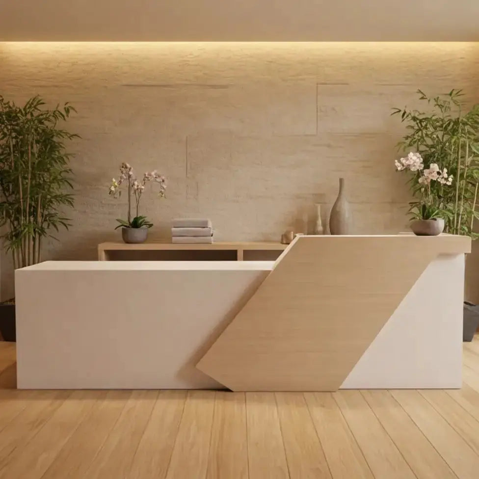 Emvere · Front Reception Desk by Arc Grove
