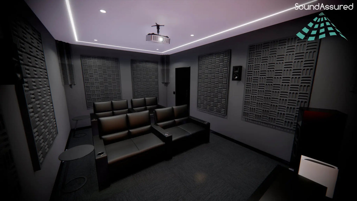 Grid Style Acoustic Foam Panels - Acoustic Foam Room Kits by SoundAssured