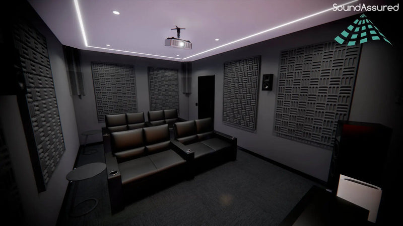 Grid Style Acoustic Foam Panels - Acoustic Foam Room Kits