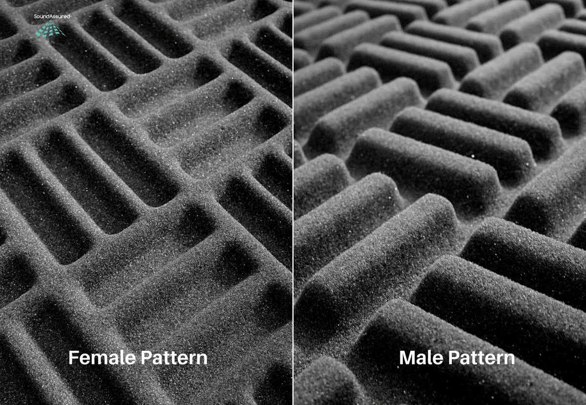 Grid Style Acoustic Foam Panels - Acoustic Foam Room Kits by SoundAssured