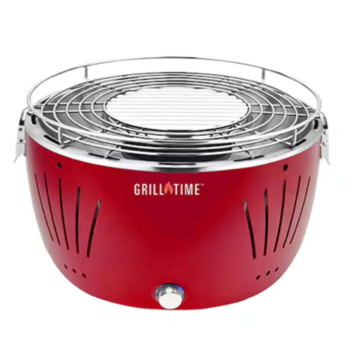 Grill Time Tailgater GTX Portable Charcoal Grill with Glass Hood Perfect for Camping Accessories by Outdoor Solar Outlet