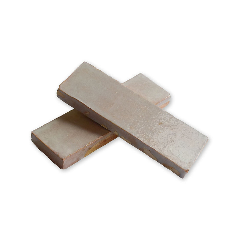 Gris Beige Glossy Subway Zellige Tiles 2x6 Zellige Glossy 2x6 Tiles — 2
