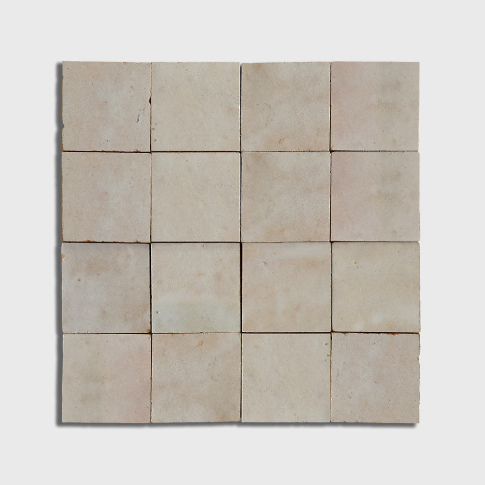 Gris Beige Glossy Zellige Mosaics 12x12 Zellige Glossy 12x12 Mosaics