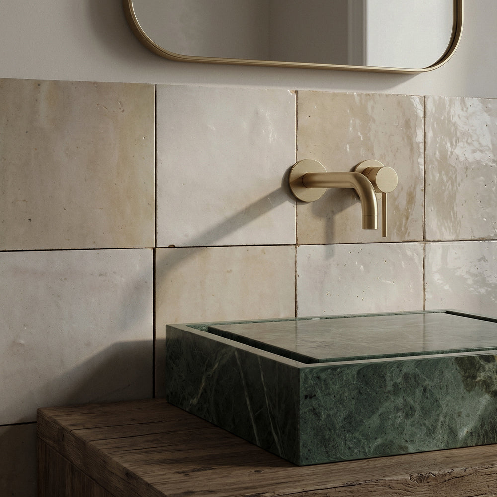 Gris Beige Glossy Zellige Tiles 4x4 Zellige Glossy 4x4 Tiles — 2