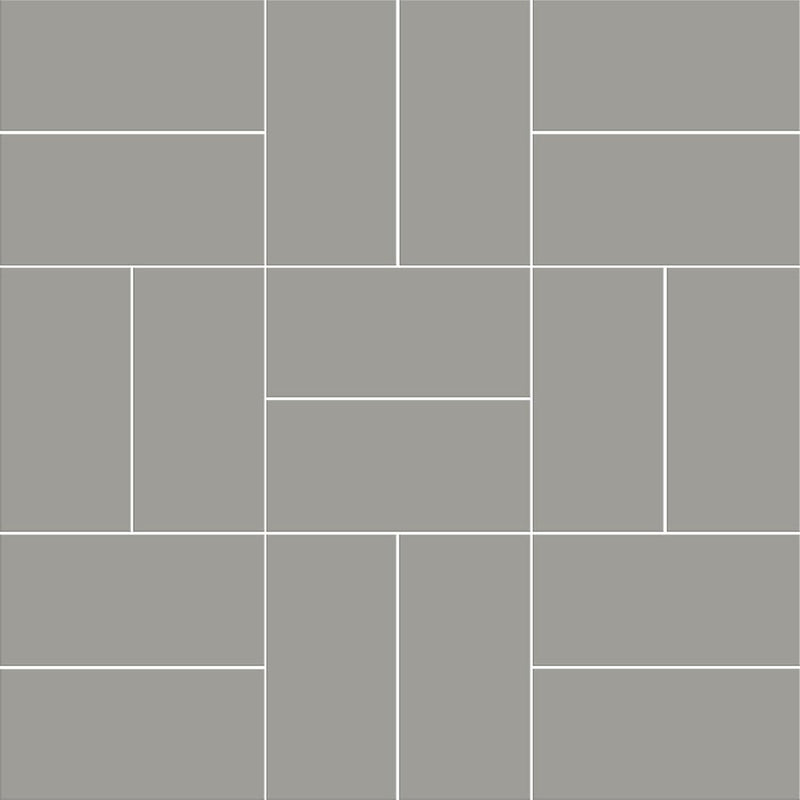 Gris Fonce Matte Crosshatch Ceramic Mosaics 12x12 Ceramic Matte 12x12 Mosaics