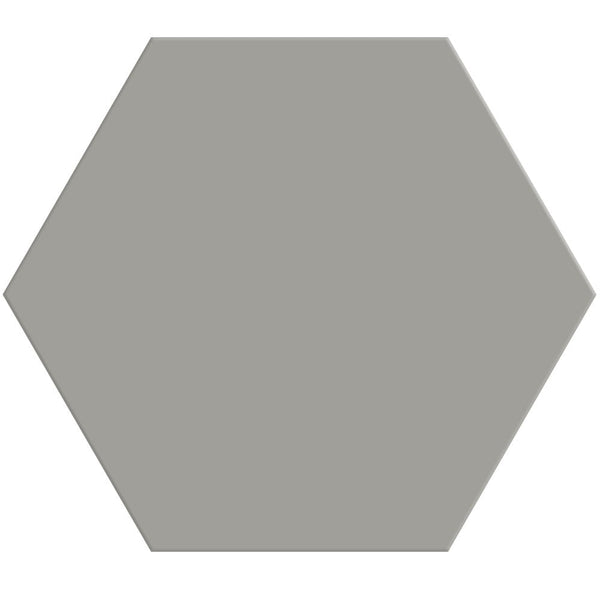 Gris Fonce Matte Hexagon Ceramic Tiles 8 1/4