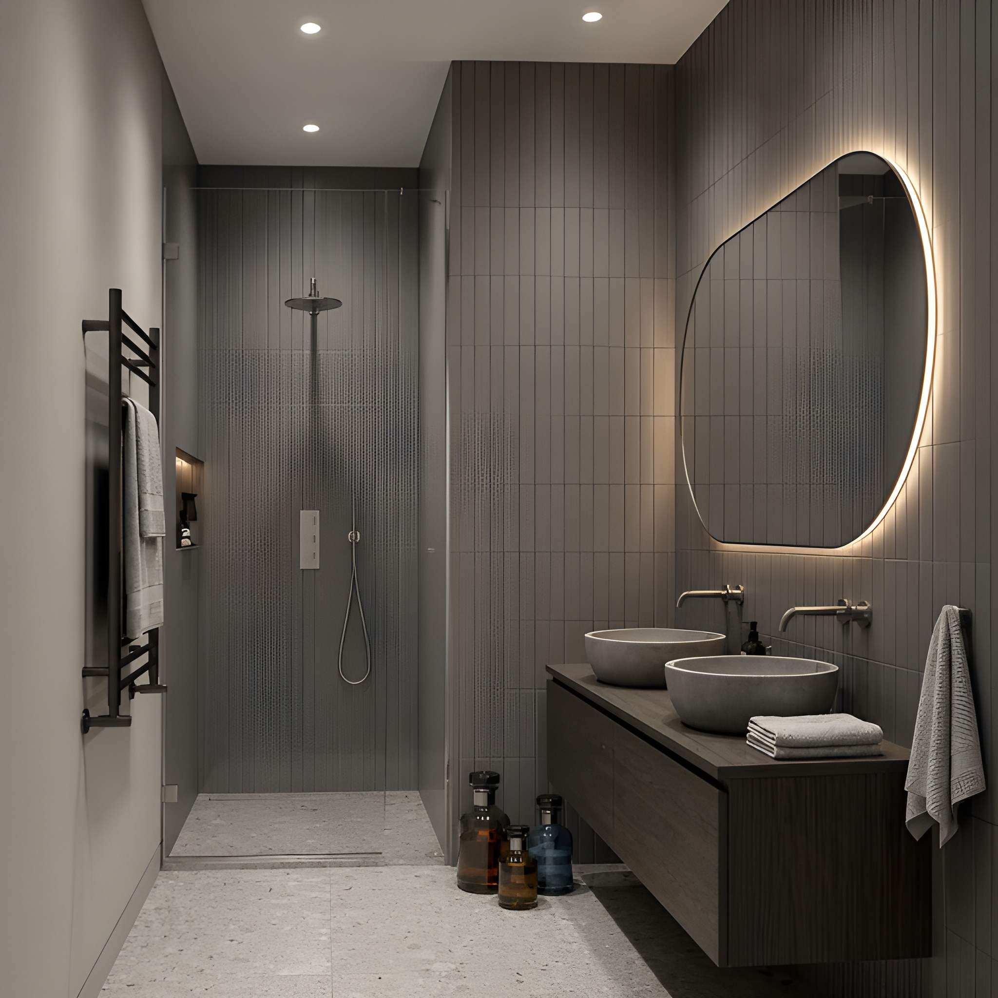 Gris Oscuro Natural Subway Slate Look Porcelain Tiles 4x12 Porcelain Natural 4x12 Tiles — 2