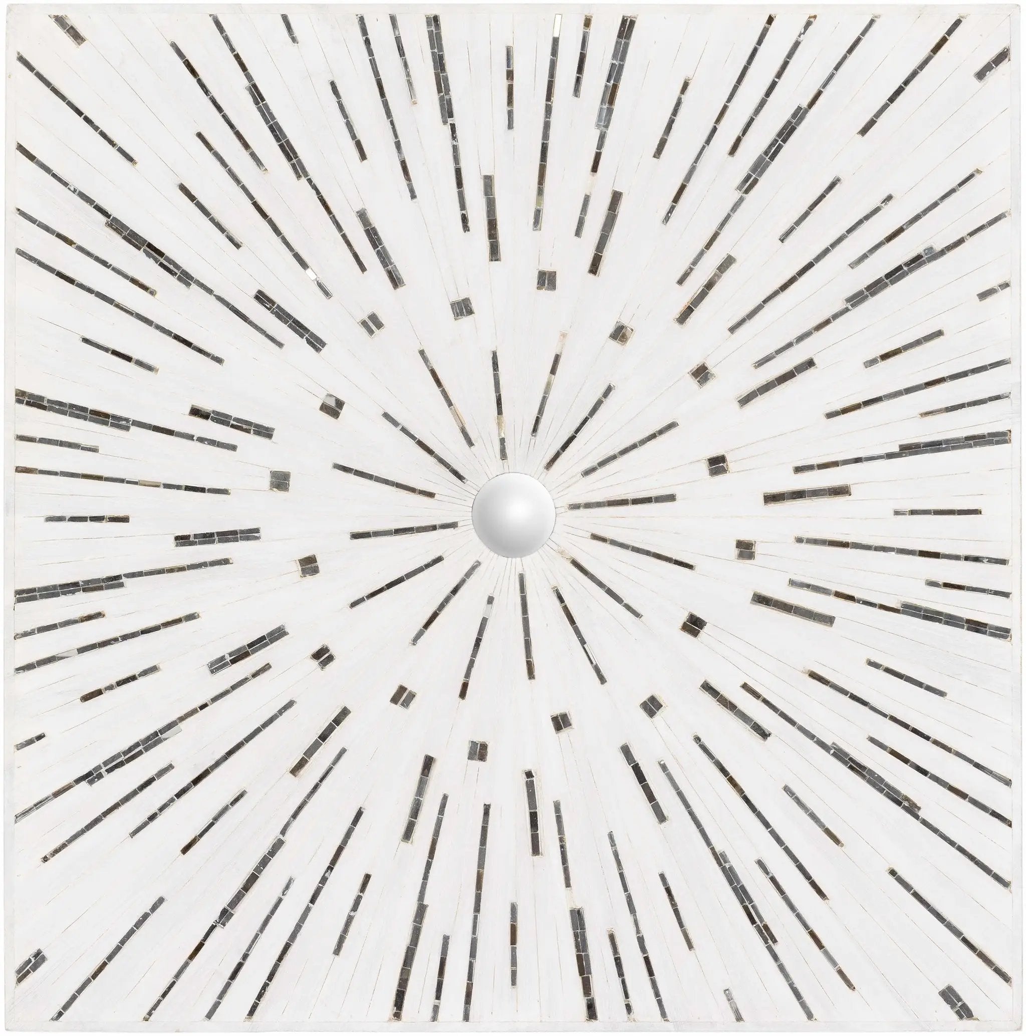 Garnet White Mosaic Starburst Wall Art - Clearance by Boutique Rugs